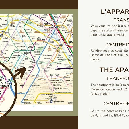 Apartment 1 Bedroom # Paris 14 # Alesia Bagian luar foto